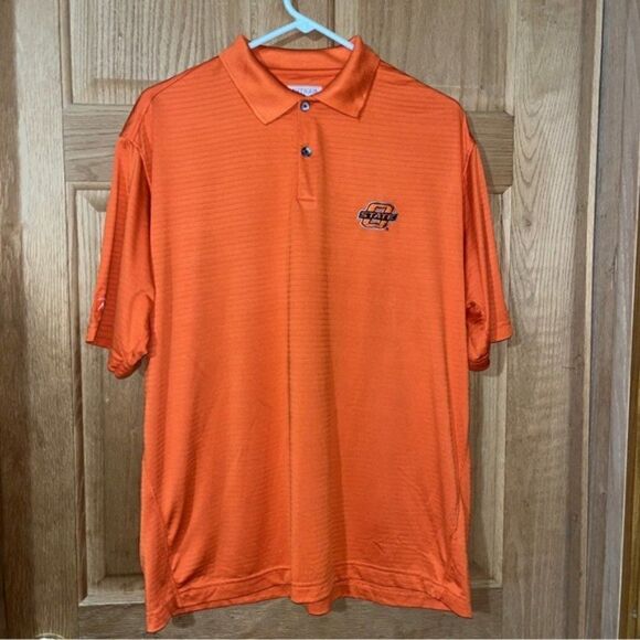 Antigua OSU Oklahoma State University Short Sleeve Polo Shirt - Picture 1 of 8